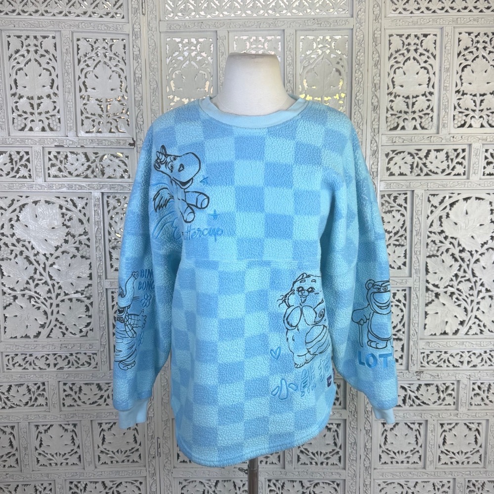 Disney Pixar Spirit Jersey Unisex Xsmall Fizzy Checkered Sulley Bing Bong Lotzo